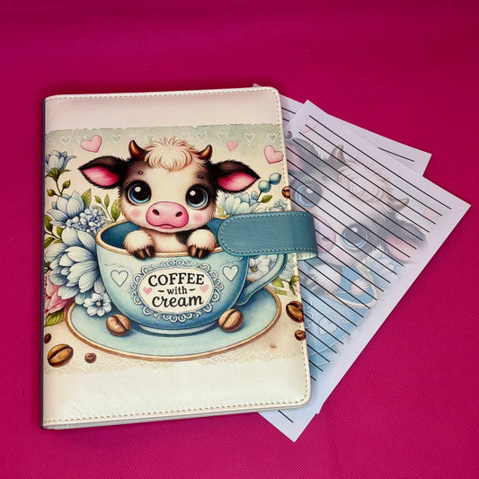 Coffee with Cream Binder Bundle - A5 Binder, Matching Paper & Beaded Pen