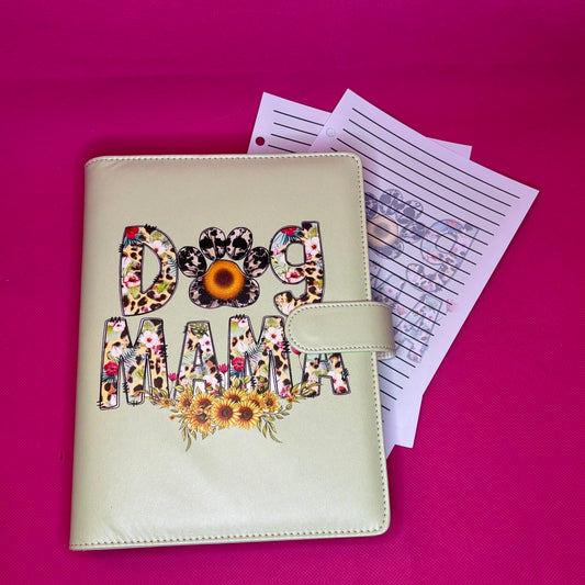 Dog Mama Binder Bundle - A5 Binder, Matching Paper & Beaded Pen