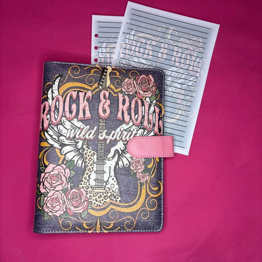 Rock & Roll Wild Spirit Binder Bundle — A5 Binder, Matching Paper & Beaded Pen