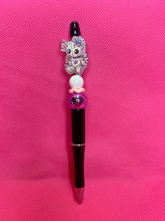 Acrylic Bead Pens | Sparkle-Forward Beaded Pens with Character Toppers | Handmade
