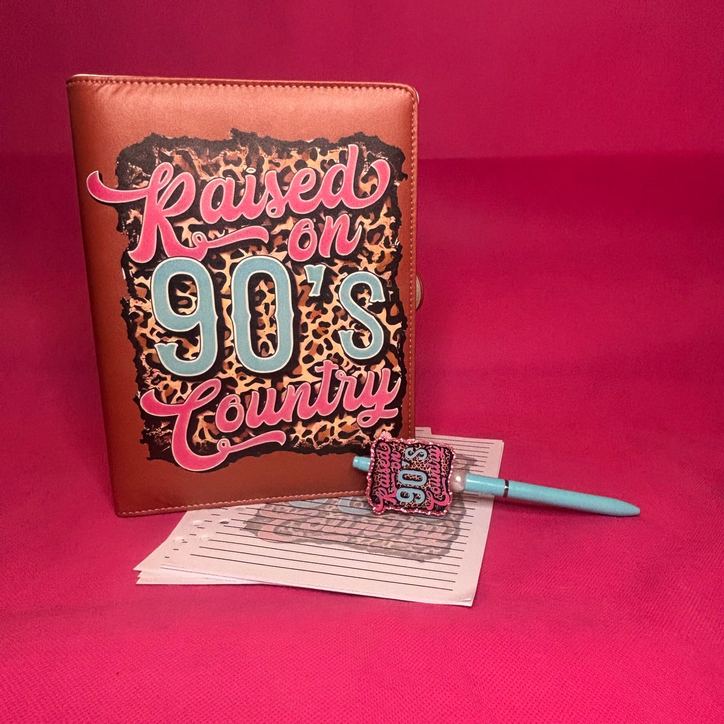 Raised on 90's Country Binder Bundle — A5 Binder, Matching Paper + Beaded Pen