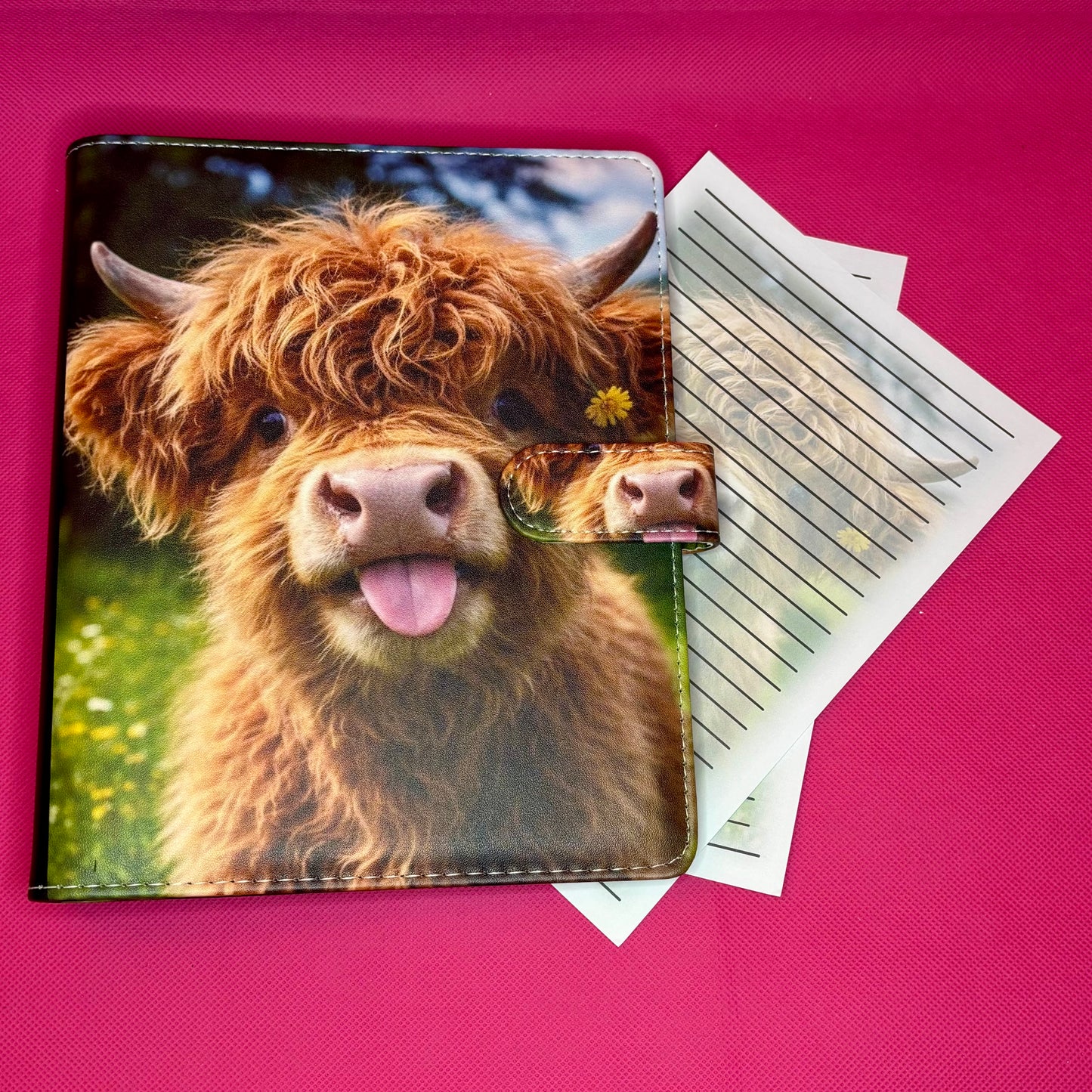 Silly Cow Binder Bundle - A5 Binder, Matching Paper & Beaded Pen
