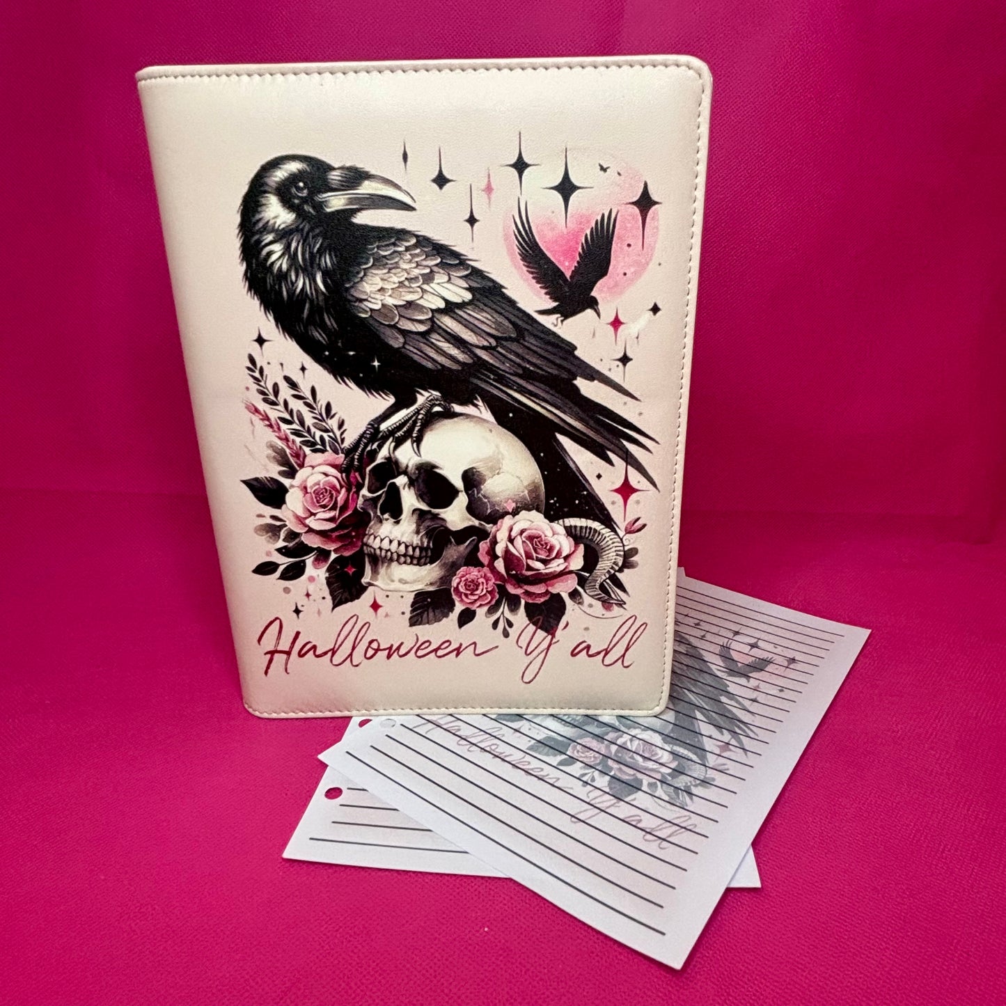 Halloween Y'all Binder Bundle - A5 Binder, Matching Paper & Beaded Pen