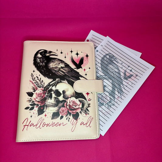 Halloween Y'all Binder Bundle - A5 Binder, Matching Paper & Beaded Pen