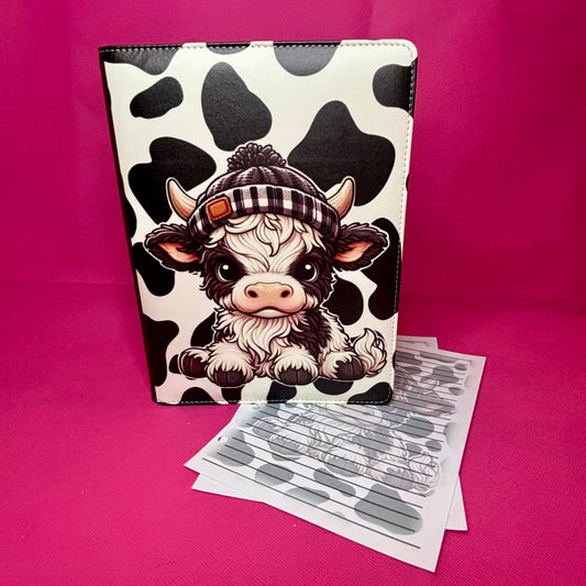 Cozy Cow Binder Bundle - A5 Binder, Matching Paper & Beaded Pen