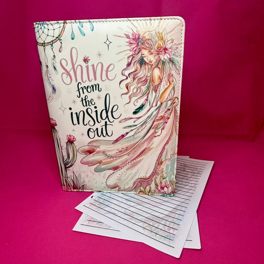 Shine From the Inside Out Binder Bundle - A5 Binder, Matching Paper & Beaded Pen