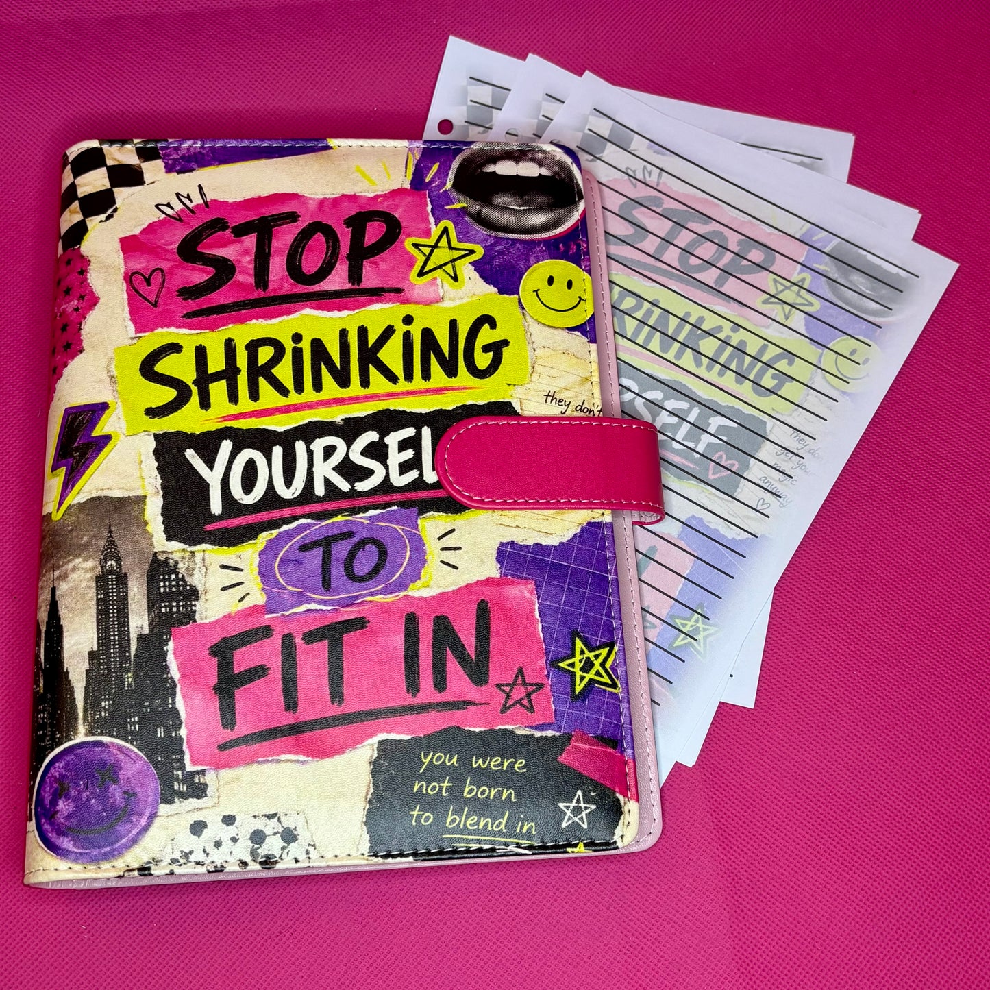 Stop Shrinking Yourself Binder Bundle - A5 Binder, Matching Paper & Beaded Pen