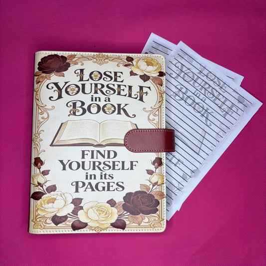 Lose Yourself in a Book Binder Bundle — A5 Binder, Matching Paper & Beaded Pen