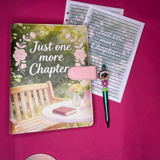 Just One More Chapter Binder Bundle — Garden Edition — A5 Binder, Matching Paper & Beaded Pen