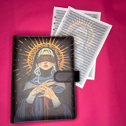 Lady Vengeance Binder Bundle — A5 Binder, Matching Paper & Beaded Pen