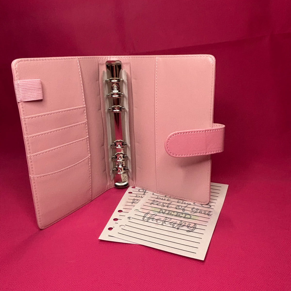 I'm Fine But the Rest of You Need Therapy A6 Binder Bundle — A6 Binder, Matching Paper & Beaded Pen