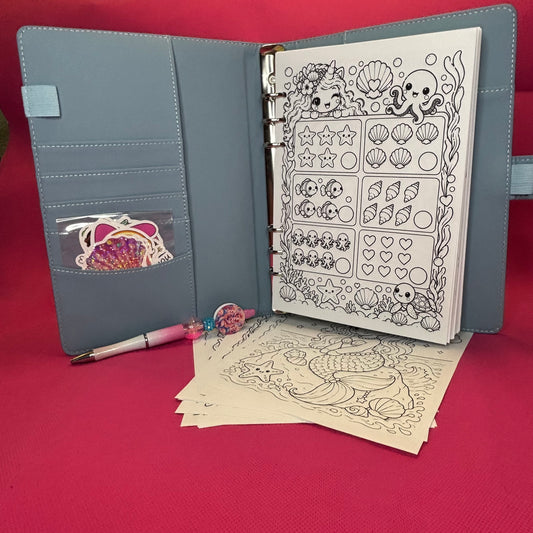 Custom Coloring Pages Add-On | Designed to Match Your Binder | 5, 10, or 20 Pack