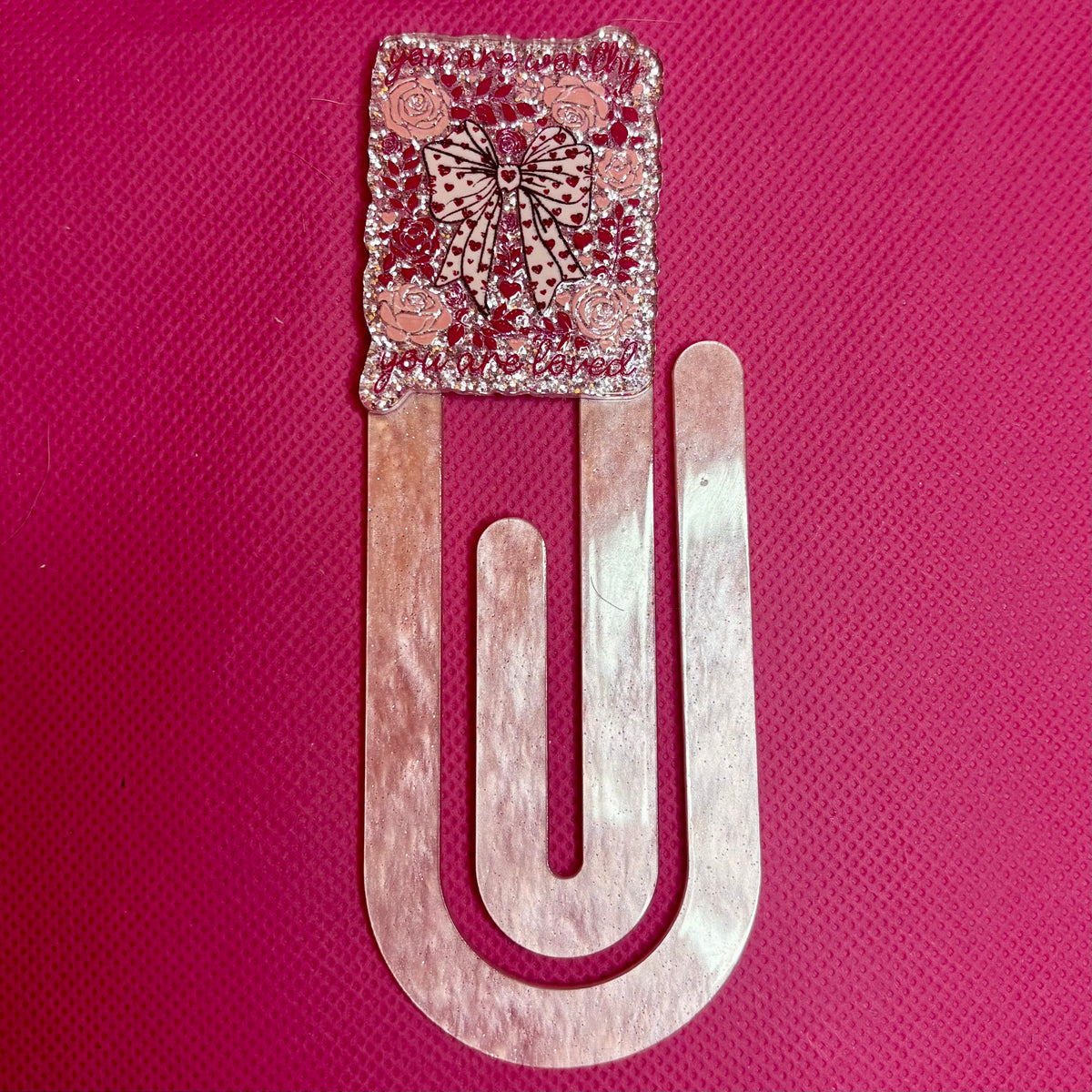Acrylic Bookmark Paperclip | Oversized Bookmark for Books, Binders & Planners | Unique Designs