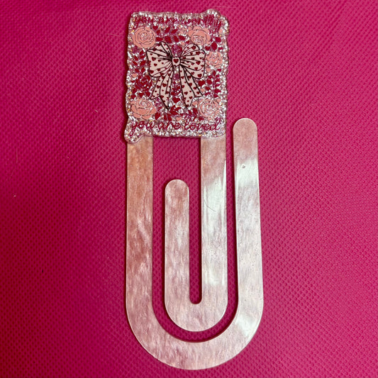 Acrylic Bookmark Paperclip | Oversized Bookmark for Books, Binders & Planners | Unique Designs