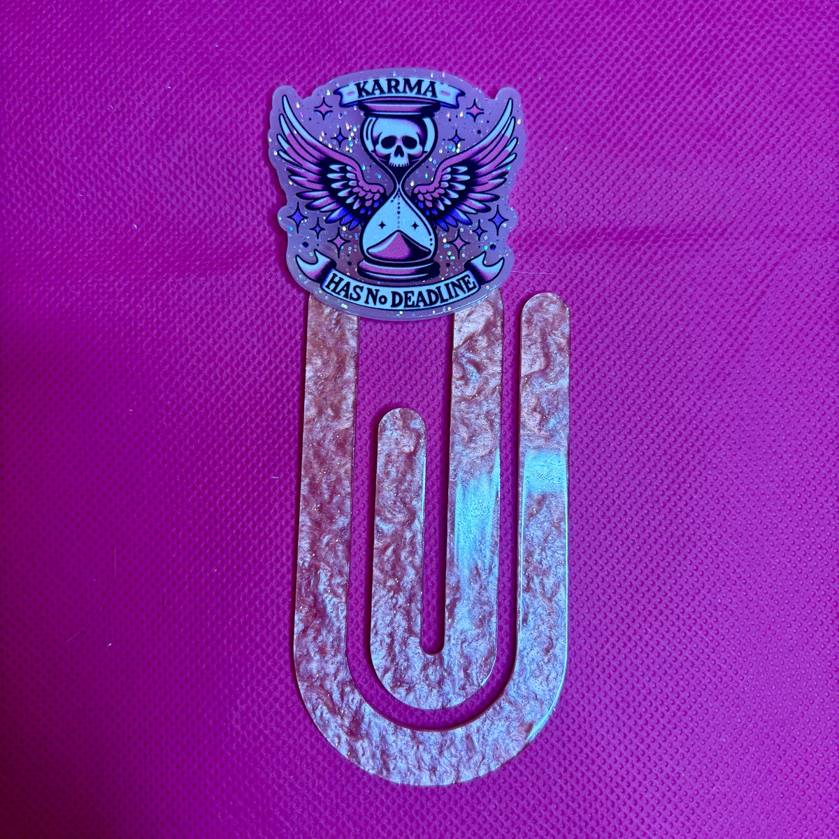Acrylic Bookmark Paperclip | Oversized Bookmark for Books, Binders & Planners | Unique Designs