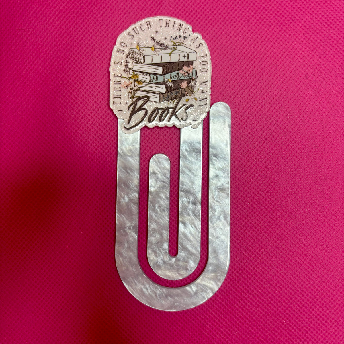Acrylic Bookmark Paperclip | Oversized Bookmark for Books, Binders & Planners | Unique Designs