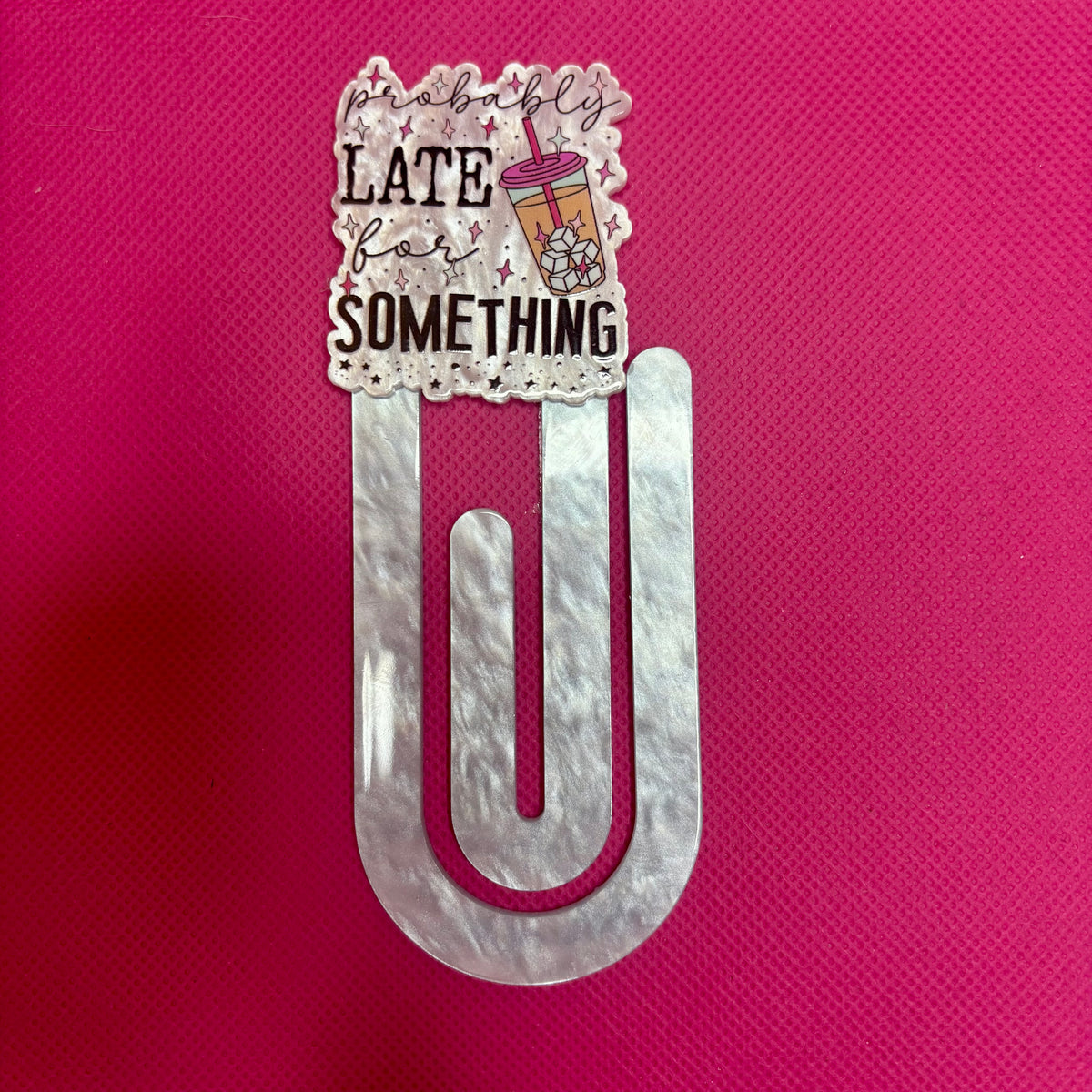 Acrylic Bookmark Paperclip | Oversized Bookmark for Books, Binders & Planners | Unique Designs