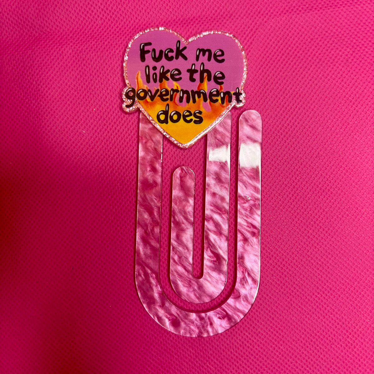 Acrylic Bookmark Paperclip | Oversized Bookmark for Books, Binders & Planners | Unique Designs