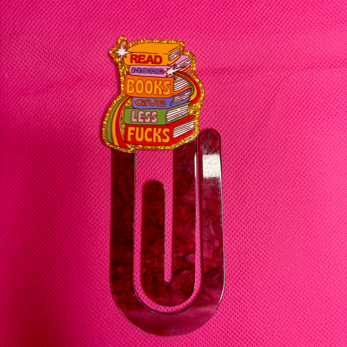 Acrylic Bookmark Paperclip | Oversized Bookmark for Books, Binders & Planners | Unique Designs