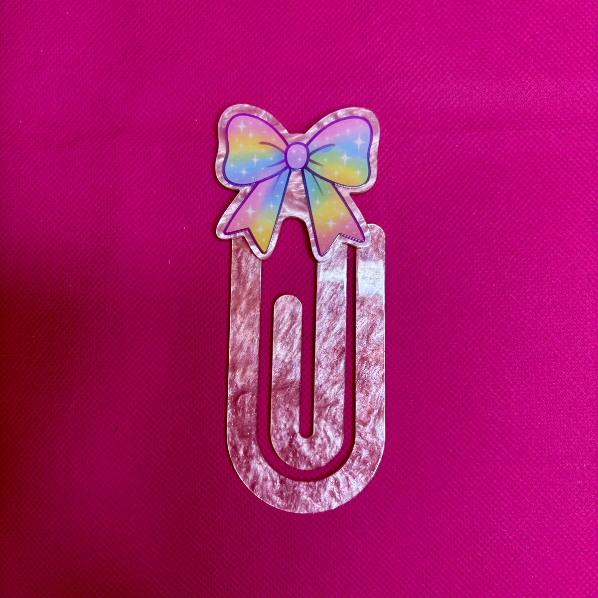 Acrylic Bookmark Paperclip | Oversized Bookmark for Books, Binders & Planners | Unique Designs