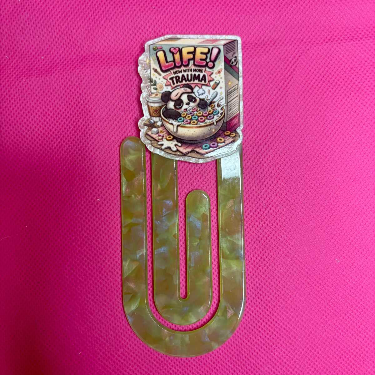 Acrylic Bookmark Paperclip | Oversized Bookmark for Books, Binders & Planners | Unique Designs
