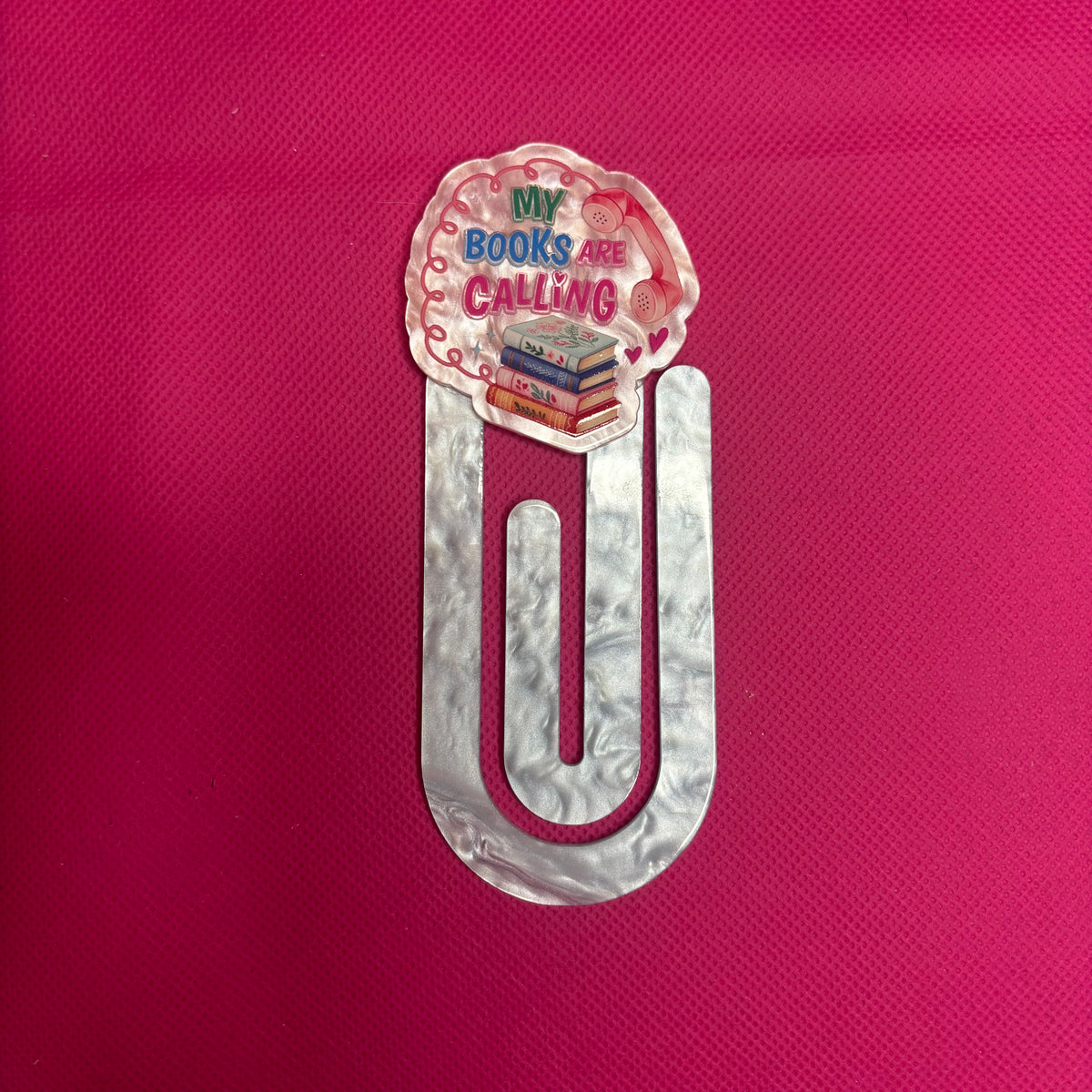 Acrylic Bookmark Paperclip | Oversized Bookmark for Books, Binders & Planners | Unique Designs