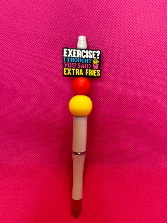 Silicone Bead Pens | Cute, Funny & Themed Focal Designs | Handmade Beaded Pen