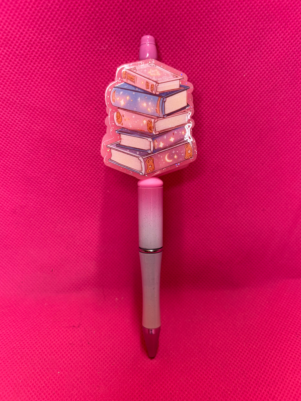 Handmade Bookish Bead Pens | Two-Sided Acrylic Toppers | Book Lover, Romantasy & BookTok Designs