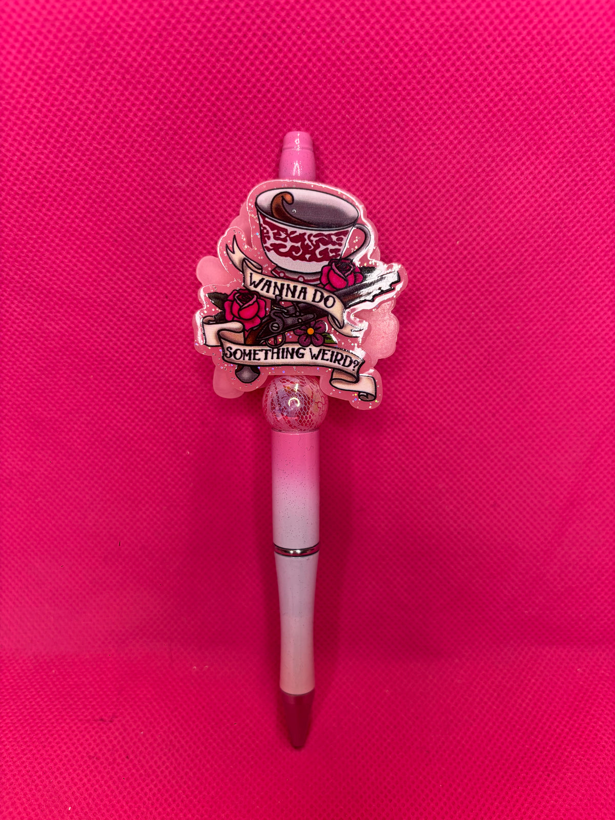 Handmade Sassy Bead Pens | Two-Sided Acrylic Toppers | Adult Humor, Mom Life & "Leave Me Alone" Designs