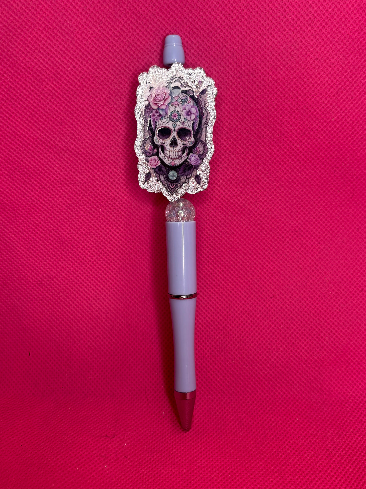 Handmade Halloween Bead Pens | Spooky Cute Two-Sided Acrylic Toppers | Ghost, Pumpkin & Witchy Designs