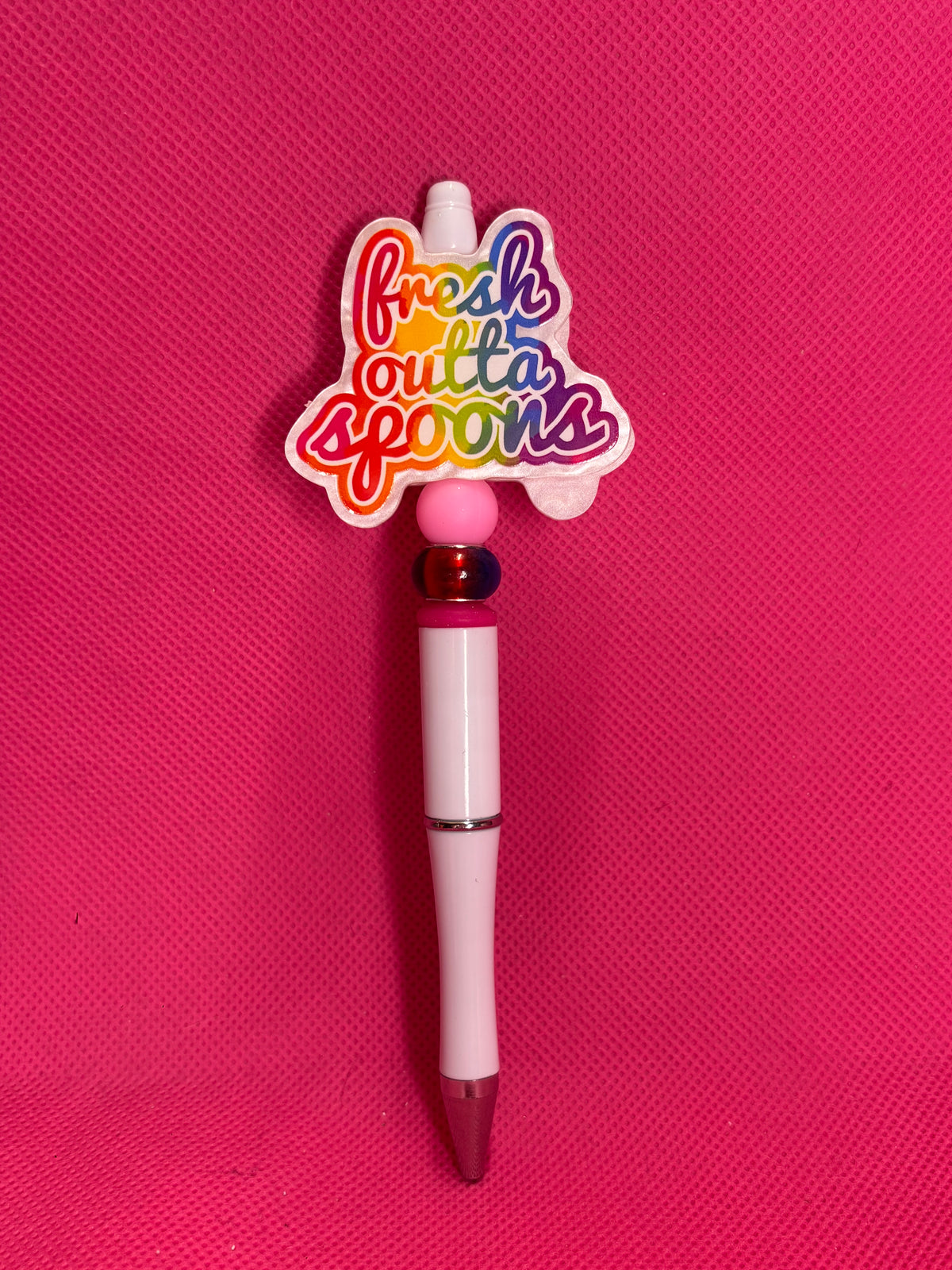 Handmade Cutesy Bead Pens | Two-Sided Acrylic Toppers | Coquette, Soft Aesthetic & Sweet Designs