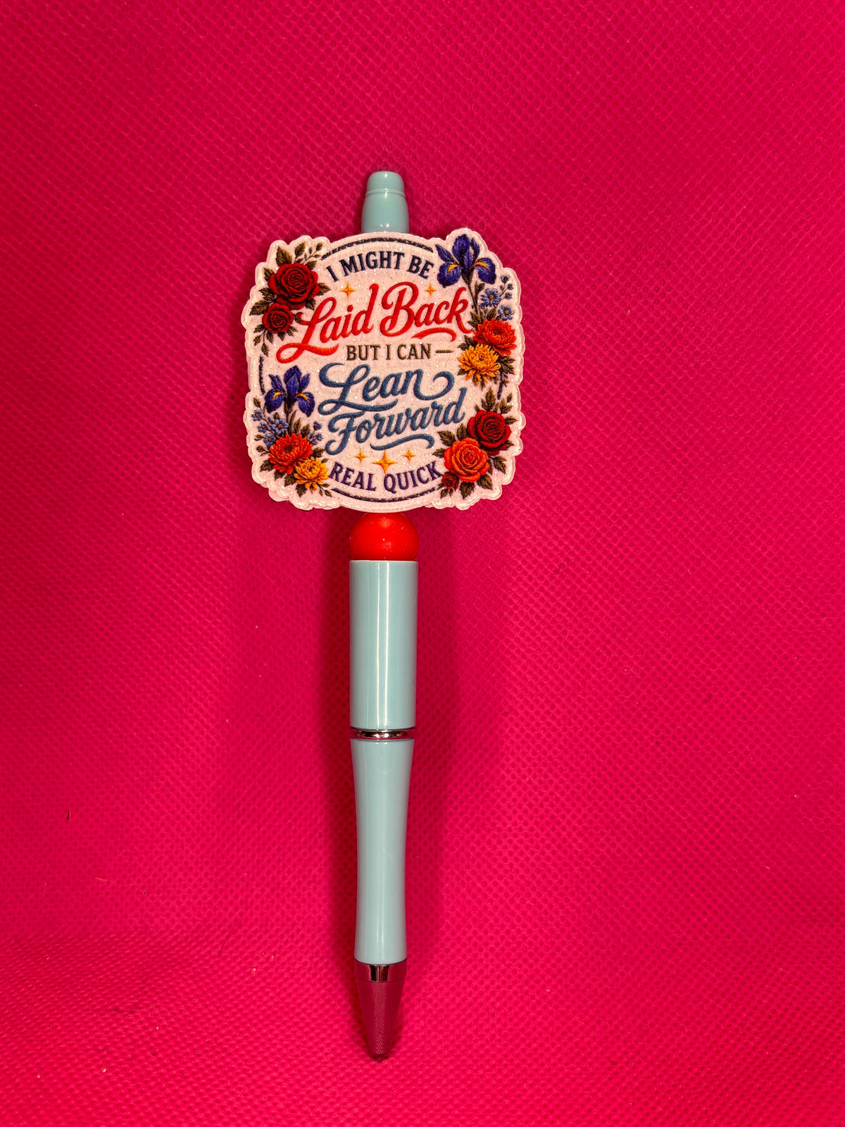 Handmade Sassy Bead Pens | Two-Sided Acrylic Toppers | Adult Humor, Mom Life & "Leave Me Alone" Designs