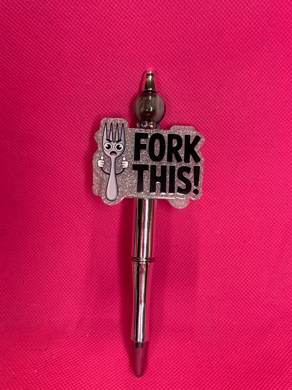 Handmade Sassy Bead Pens | Two-Sided Acrylic Toppers | Adult Humor, Mom Life & "Leave Me Alone" Designs