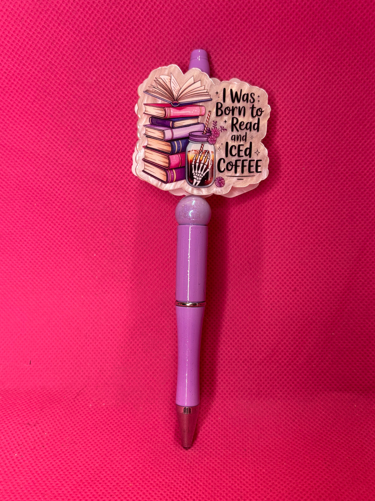 Handmade Bookish Bead Pens | Two-Sided Acrylic Toppers | Book Lover, Romantasy & BookTok Designs