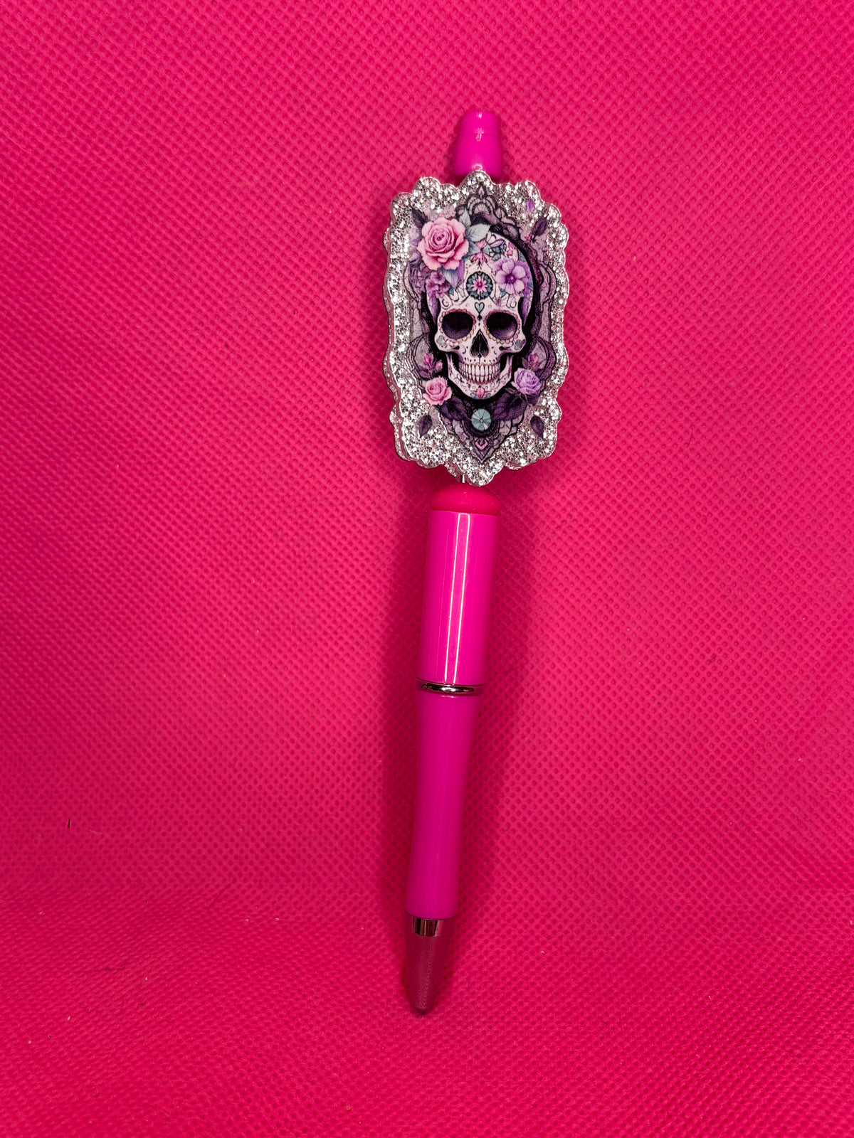 Handmade Halloween Bead Pens | Spooky Cute Two-Sided Acrylic Toppers | Ghost, Pumpkin & Witchy Designs