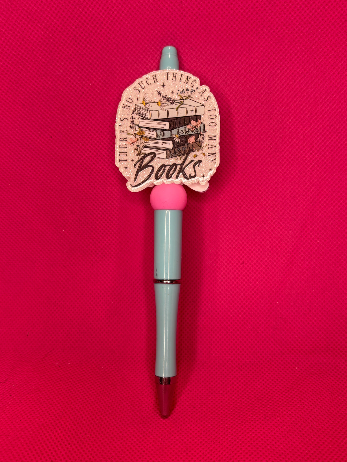 Handmade Bookish Bead Pens | Two-Sided Acrylic Toppers | Book Lover, Romantasy & BookTok Designs