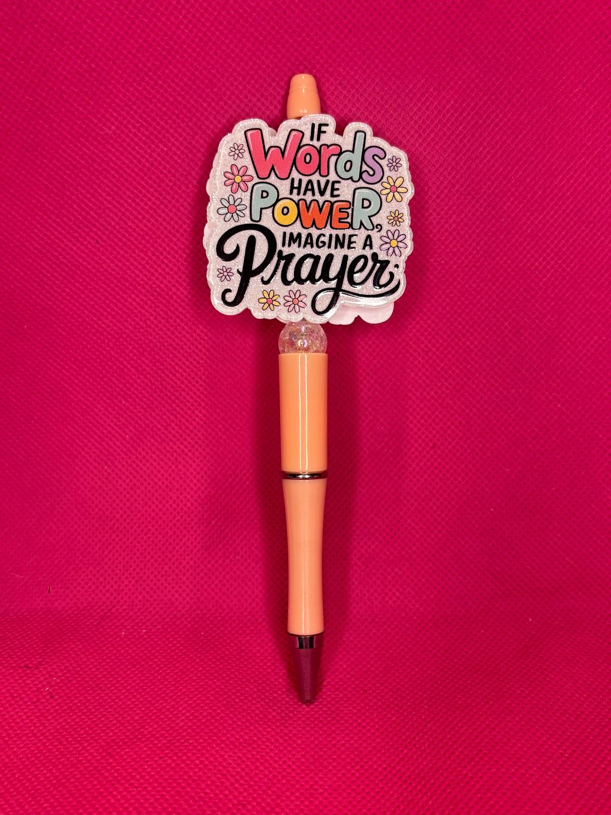 Handmade Cutesy Bead Pens | Two-Sided Acrylic Toppers | Coquette, Soft Aesthetic & Sweet Designs