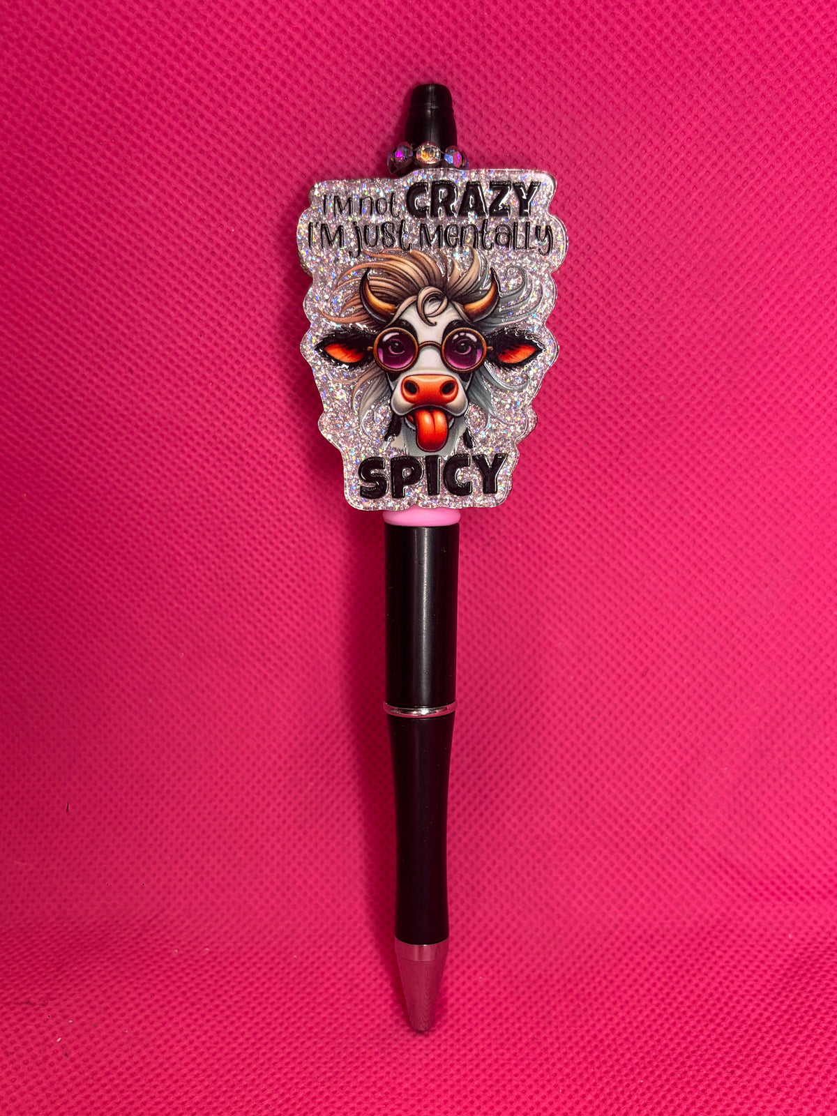 Handmade Sassy Bead Pens | Two-Sided Acrylic Toppers | Adult Humor, Mom Life & "Leave Me Alone" Designs