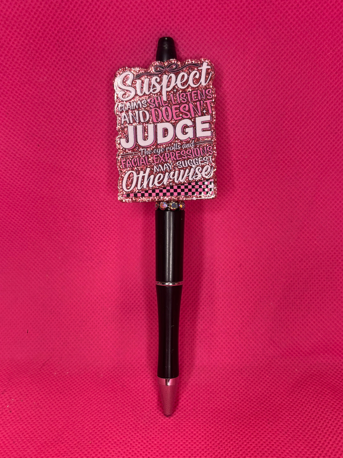 Handmade Sassy Bead Pens | Two-Sided Acrylic Toppers | Adult Humor, Mom Life & "Leave Me Alone" Designs