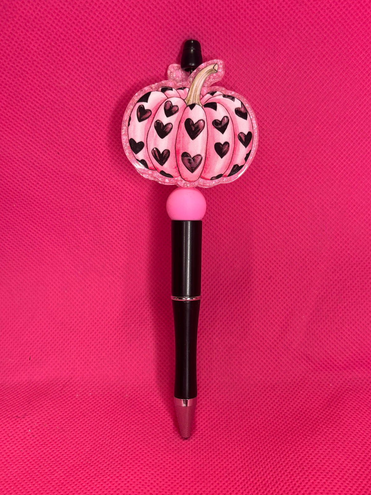 Handmade Halloween Bead Pens | Spooky Cute Two-Sided Acrylic Toppers | Ghost, Pumpkin & Witchy Designs