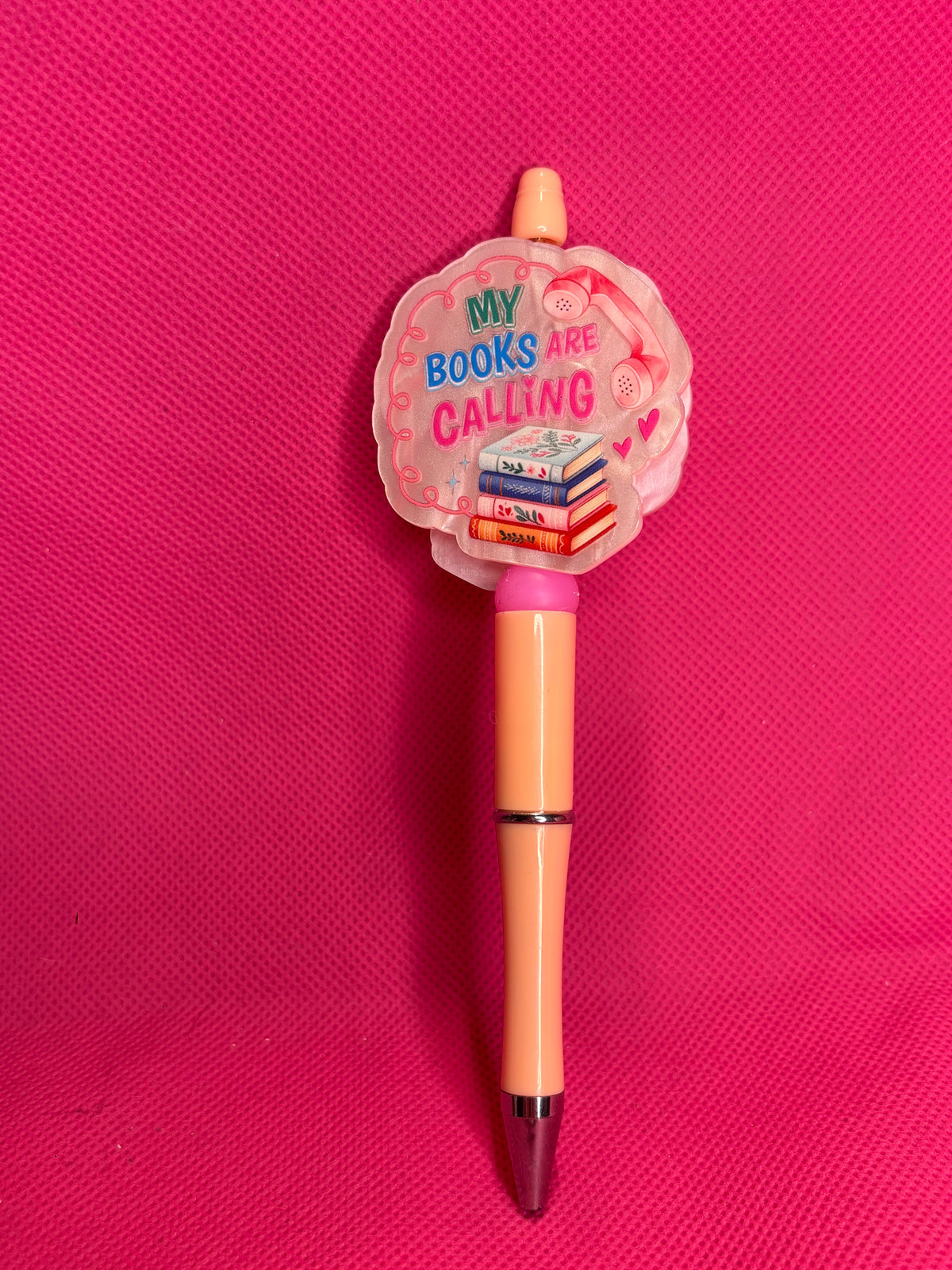 Handmade Bookish Bead Pens | Two-Sided Acrylic Toppers | Book Lover, Romantasy & BookTok Designs