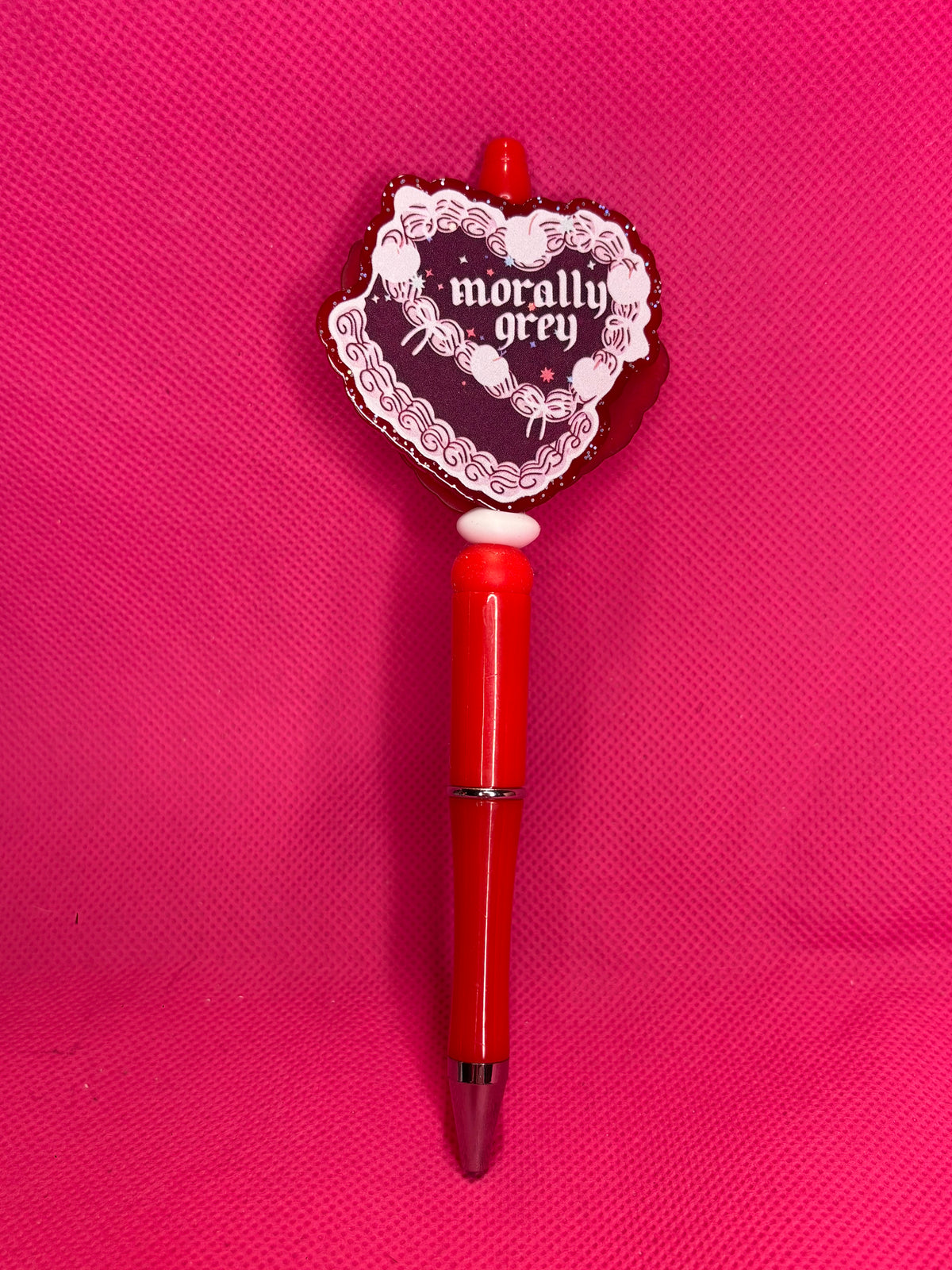 Handmade Bookish Bead Pens | Two-Sided Acrylic Toppers | Book Lover, Romantasy & BookTok Designs