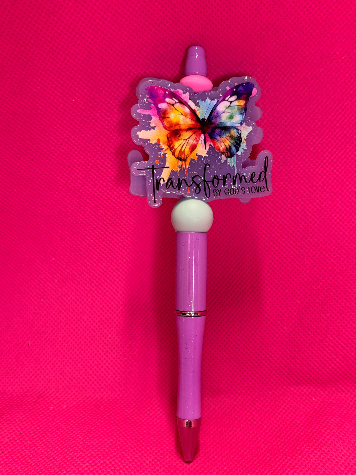 Handmade Cutesy Bead Pens | Two-Sided Acrylic Toppers | Coquette, Soft Aesthetic & Sweet Designs