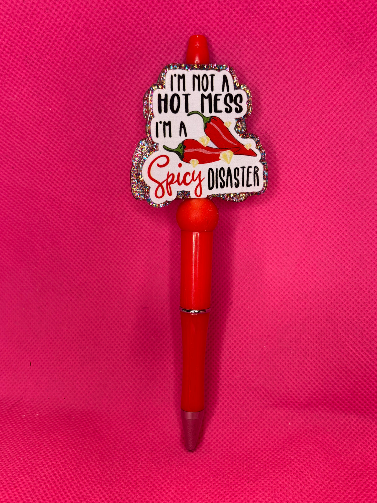 Handmade Sassy Bead Pens | Two-Sided Acrylic Toppers | Adult Humor, Mom Life & "Leave Me Alone" Designs