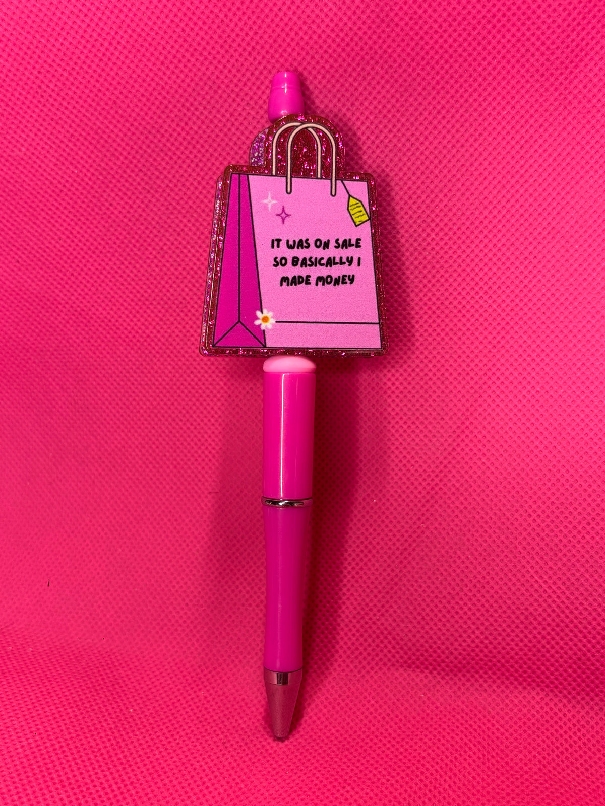 Handmade Sassy Bead Pens | Two-Sided Acrylic Toppers | Adult Humor, Mom Life & "Leave Me Alone" Designs