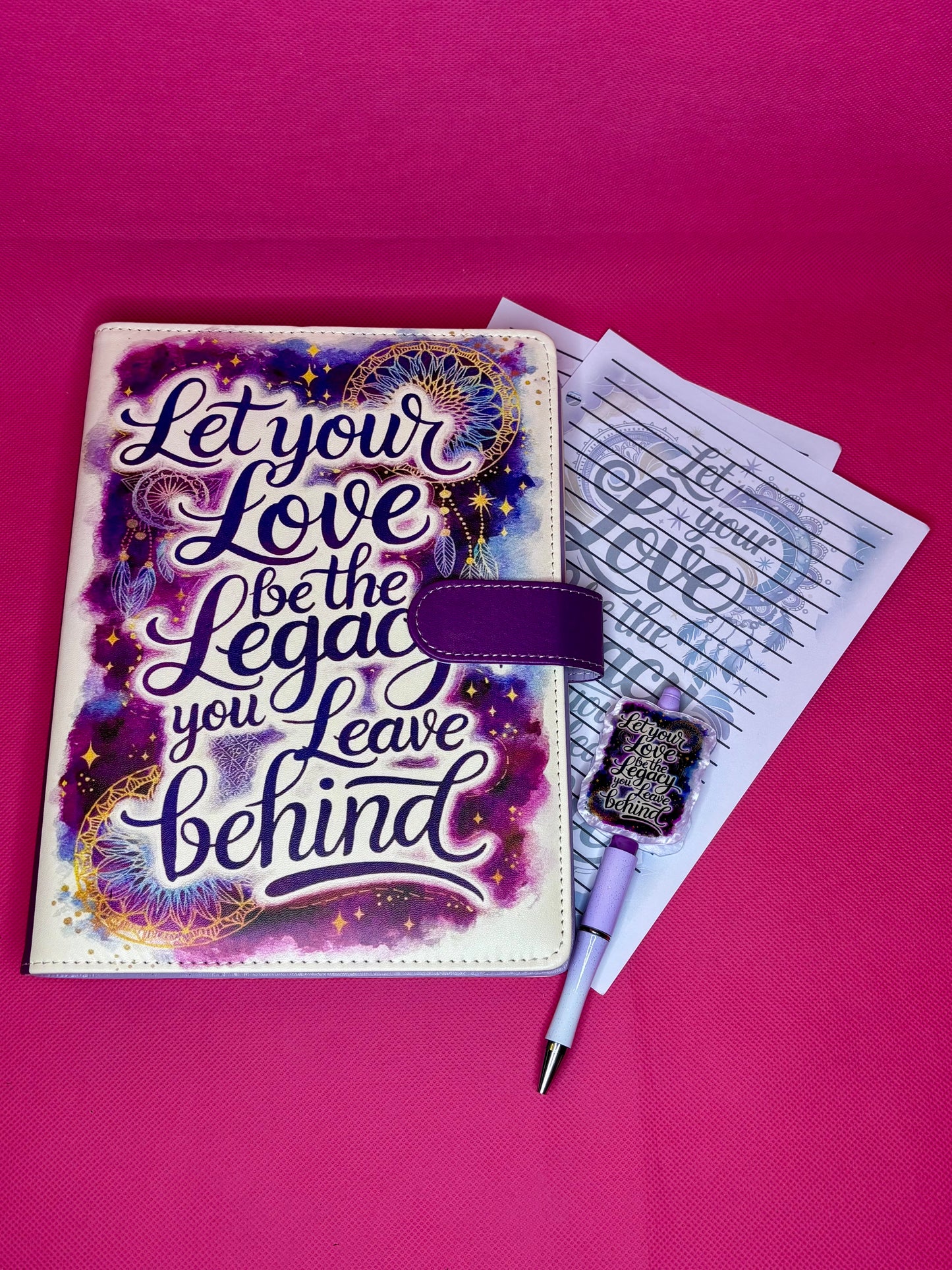 Let Your Love Be the Legacy Binder Bundle - A5 Binder, Matching Paper & Beaded Pen