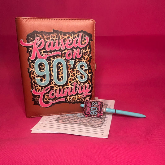Raised on 90's Country Binder Bundle — A5 Binder, Matching Paper + Beaded Pen