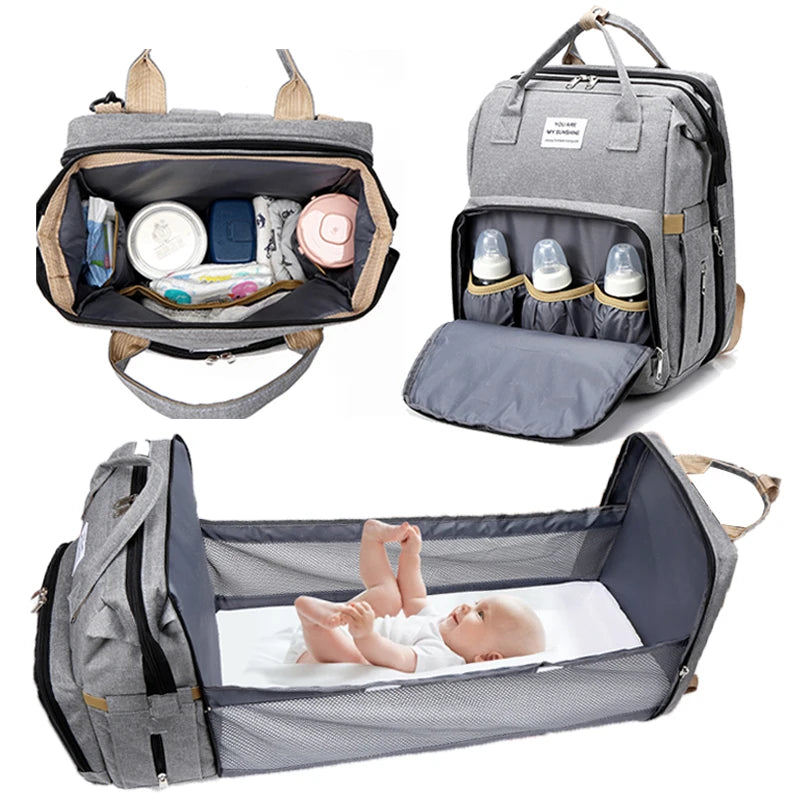 Fold Out Baby Bed/Diaper Bag