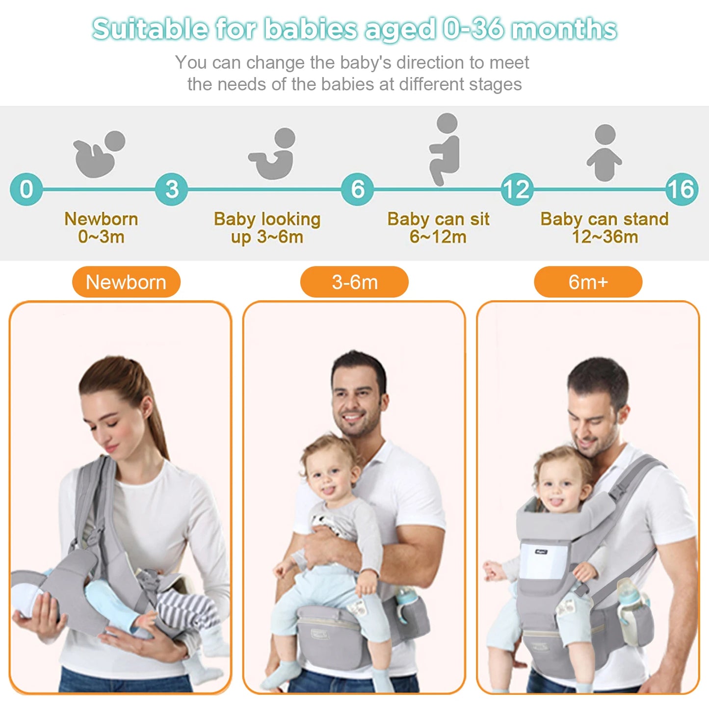 Ergonomic Hip Seat Baby Carrier