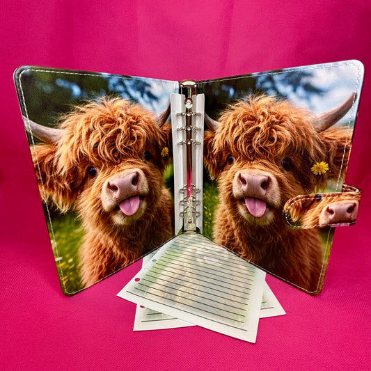 Silly Cow Binder Bundle - A5 Binder, Matching Paper & Beaded Pen